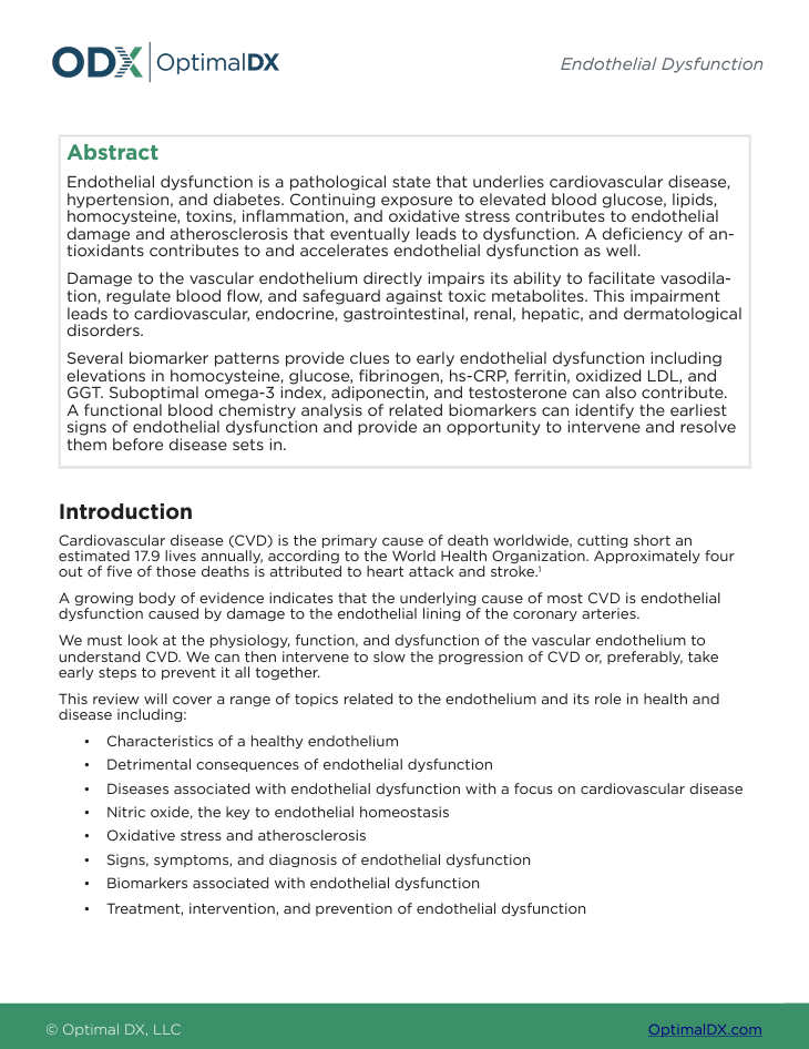 Functional Blood Chemistry Analysis | OptimalDX