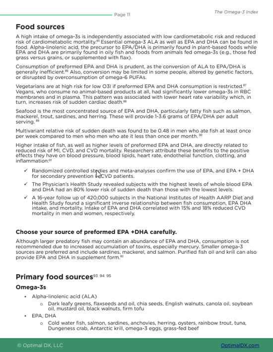 Omega 3 Index  - An ODX Monograph