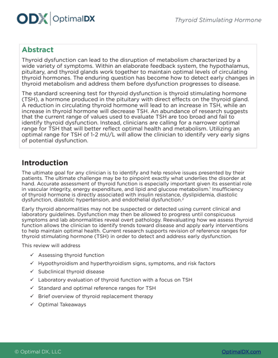 Thyroid Stimulating Hormone - An ODX Monograph